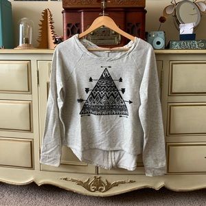Tribal crew neck sweatshirt